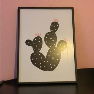 Kawaii cactus (black frame)